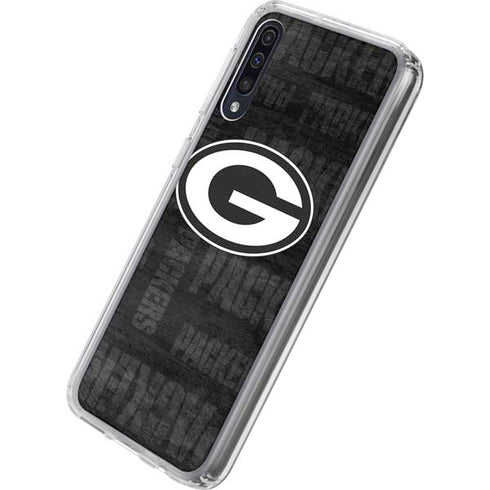 NFL Green Bay Packers Black & White Galaxy A50 Clear Case